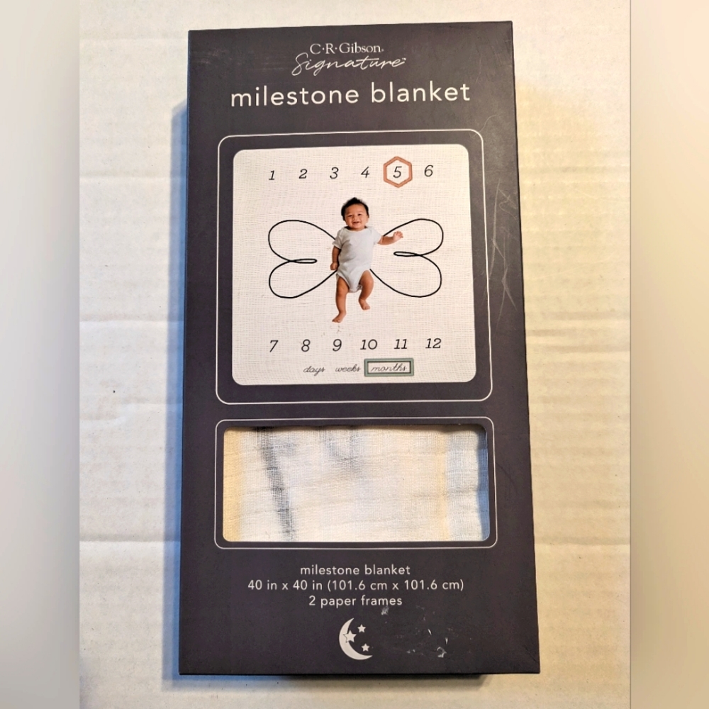 C.R. Gibson Milestone Blanket New In Box Sealed